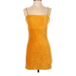 Cute yellow velvet dress